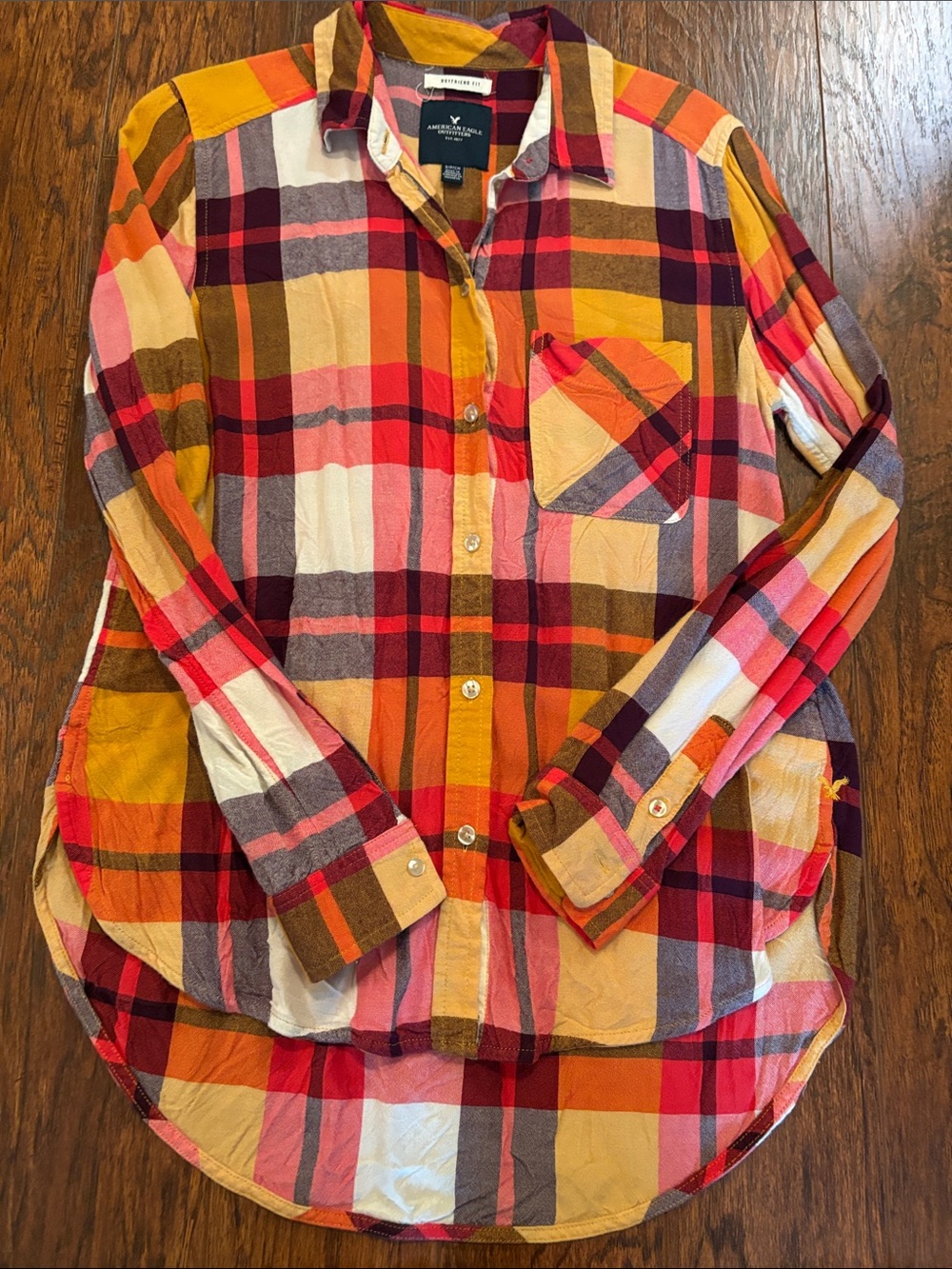 American Eagle boyfriend fit flannel shirt
